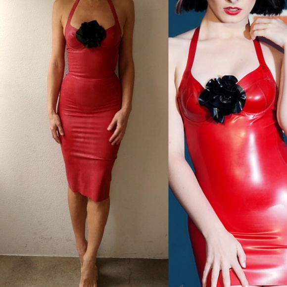 Anatomic Bombshell Dresses & Skirts - Anatomic Bombshell couture red icon latex dress